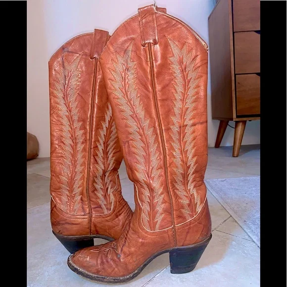 Larry Mahan Women's Vintage Authentic and Rare Cowboy Western Boots Sz 5.5 - Picture 13 of 13
